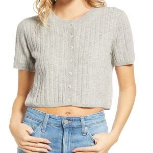 Reformation Germaine Cashmere Crop Cardigan